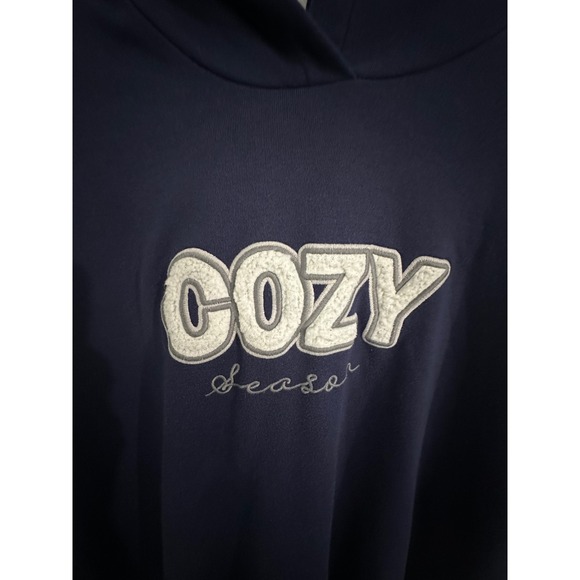 Lane Bryant Cozy Season Hoodie Womens Plus Size 18/20 Navy Blue Pullover - Picture 2 of 9